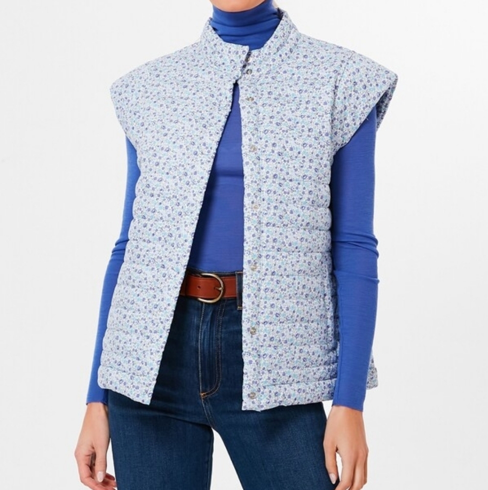 Floral Blue Women's Vest